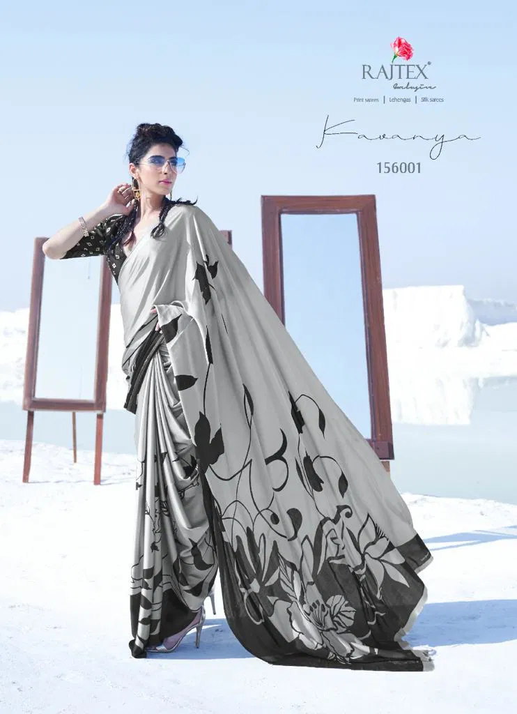 Rajtex Kavanya Silk Party Wear Japanese Satin Crape Saree Collection at Wholesale Price